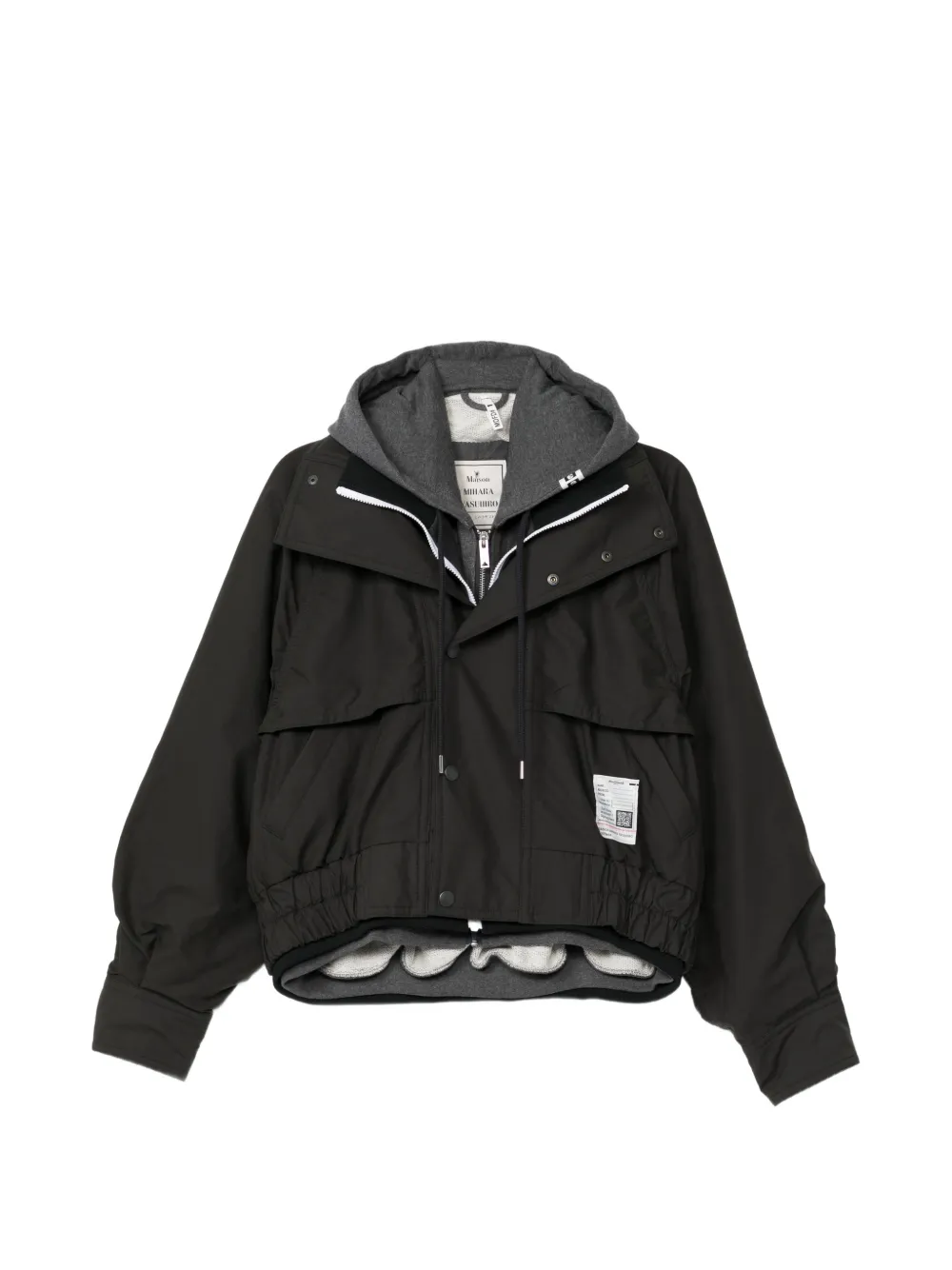 Maison MIHARA YASUHIRO Bomberjacke im Layering-Look - Schwarz