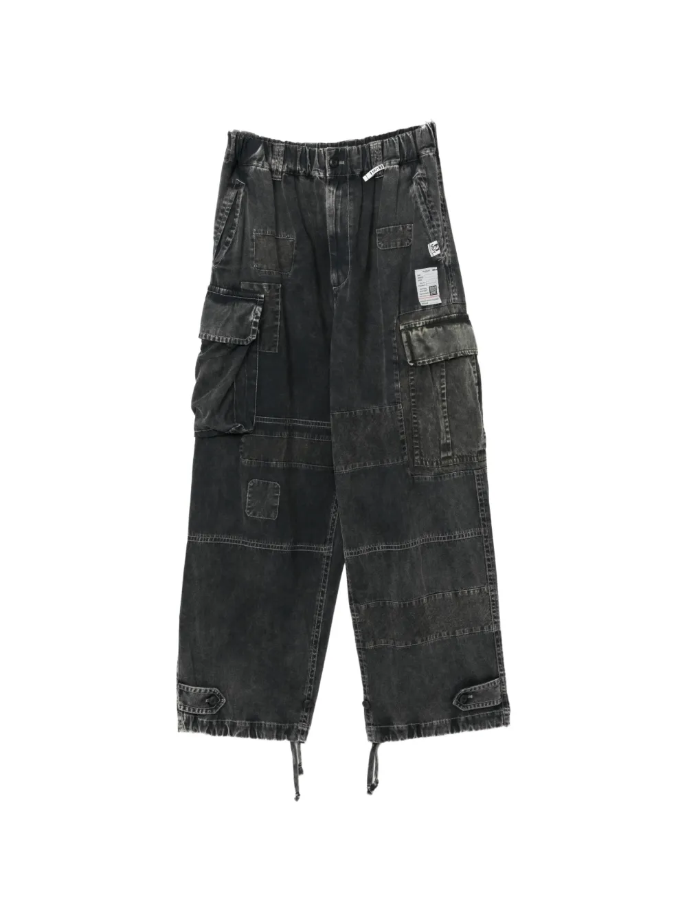 Maison MIHARA YASUHIRO pantalon Repair à poches cargo - Noir