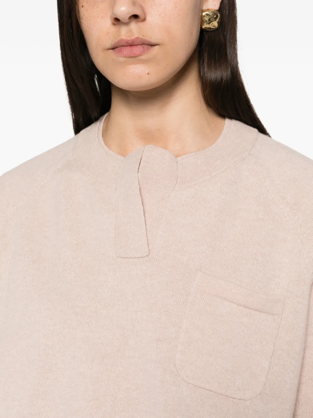 Seventy Trui met borstzak Beige