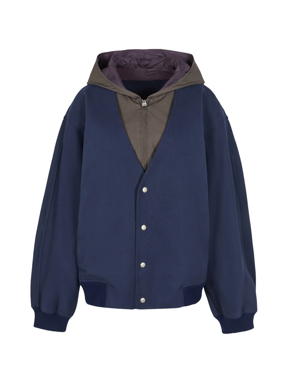 CROQUIS mock-layer V-neck jacket