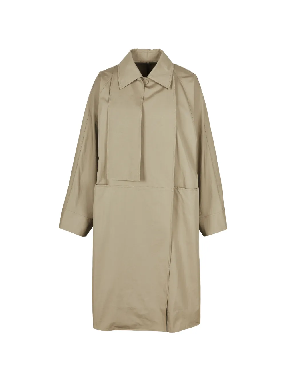 Less A-line Raglan-sleeve Trench Coat In Neutrals