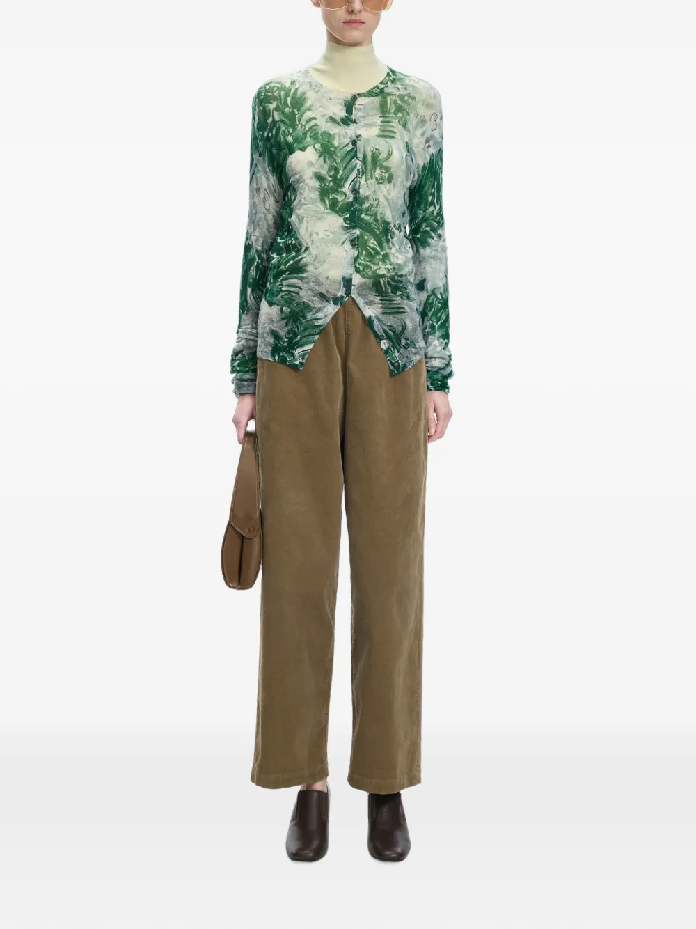 JNBY Wollen vest met print Groen