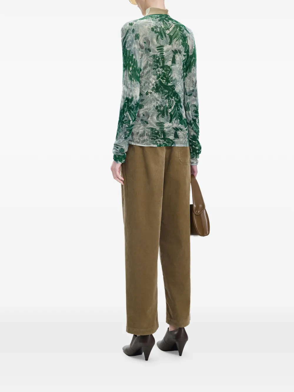 JNBY Wollen vest met print Groen
