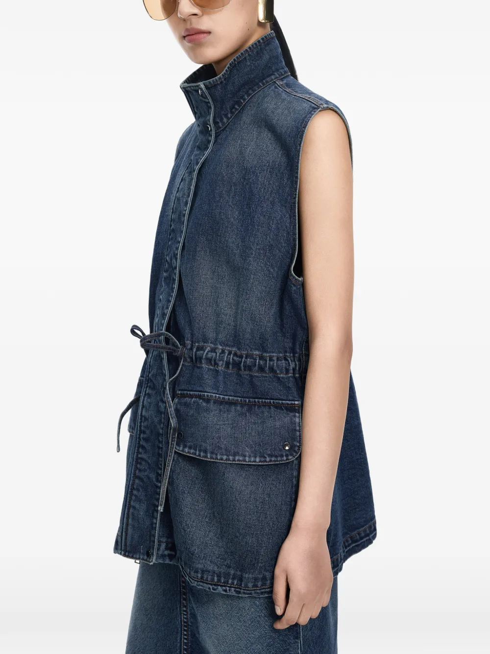 JNBY Bodywarmer met cargo zak en trekkoord Blauw