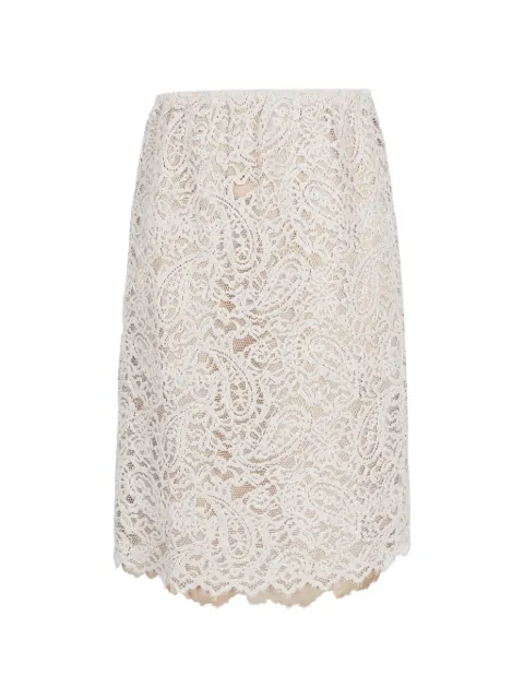 JNBY lace-embroidered midi skirt