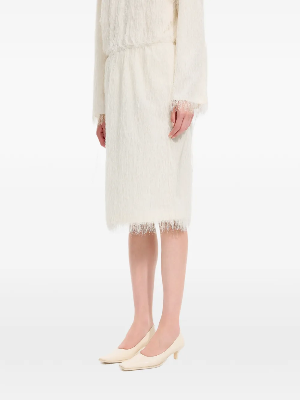 JNBY Midi-rok met franje-jacquard Beige