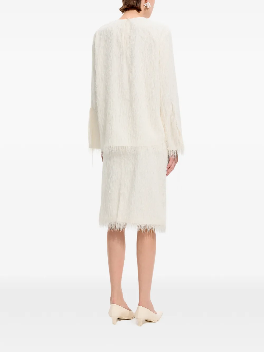JNBY Midi-rok met franje-jacquard Beige