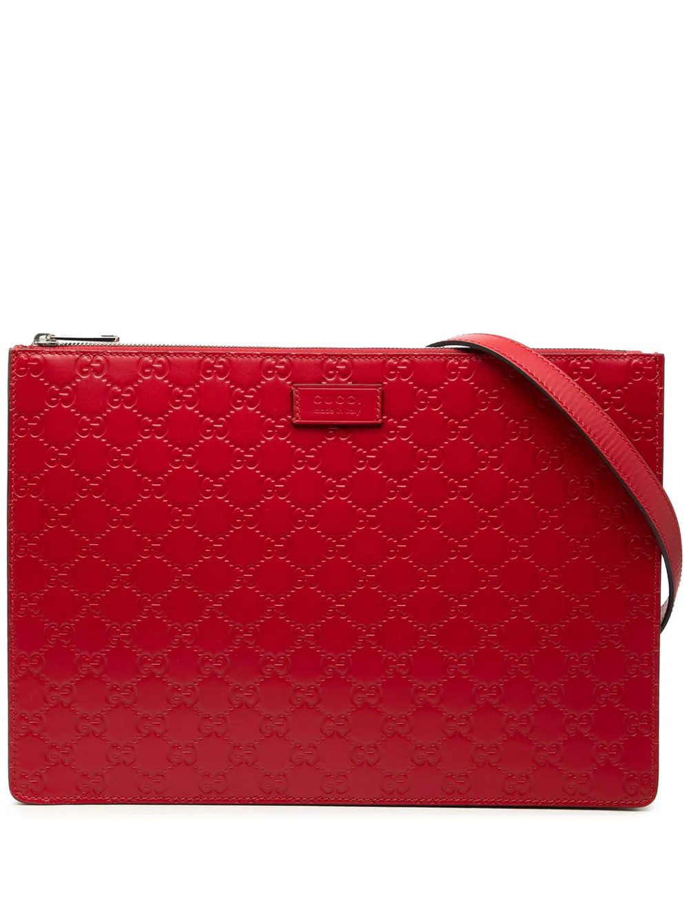 Gucci Pre-Owned 2000-2015 Guccissima Zip Messenger Bag crossbody bag - Rosso