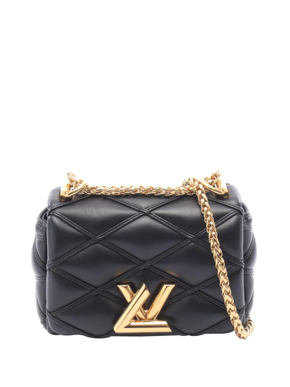 Louis Vuitton Pre-Owned 2000-2026 Pico Malletage GO Umhängetasche aus gestepptem Lammleder 14cm - Schwarz