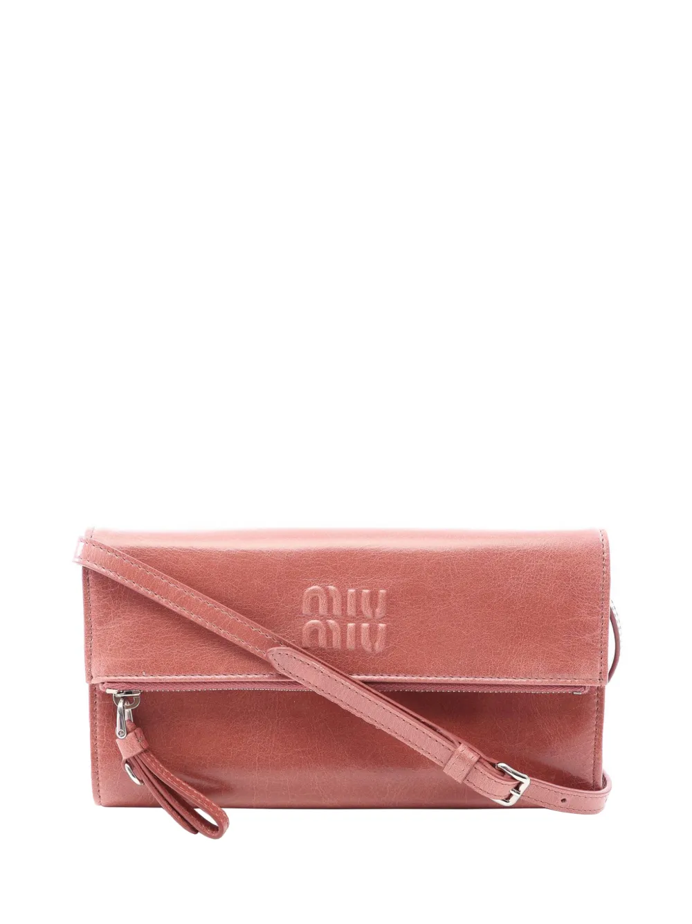 Miu Miu Pre-Owned 2010-2026 Vitello Shine crossbody bag - Marrone