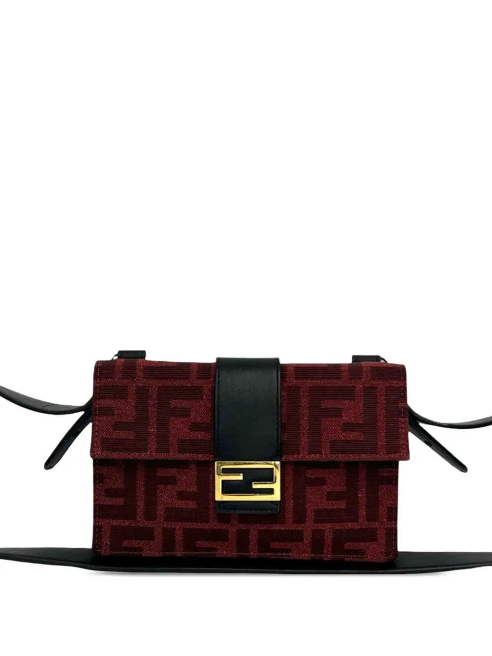 Fendi Pre-Owned 2010-2026 Zucca Canvas Convertible Baguette Pouch crossbody bag - Rosso