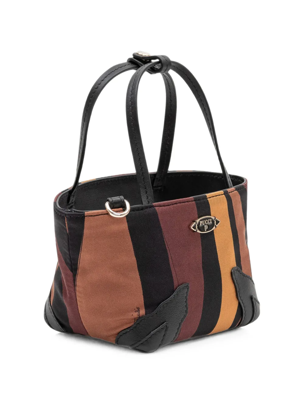 PUCCI Silk-twill Palio Bag in Black, view 3