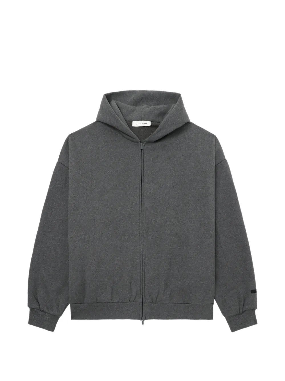 FEAR OF GOD ESSENTIALS logo-embossed zip-up hoodie - Grey