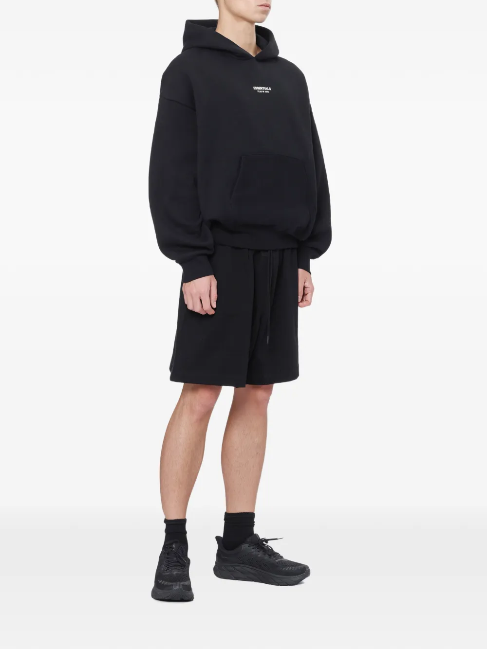 FEAR OF GOD ESSENTIALS Hoodie met logoprint Zwart