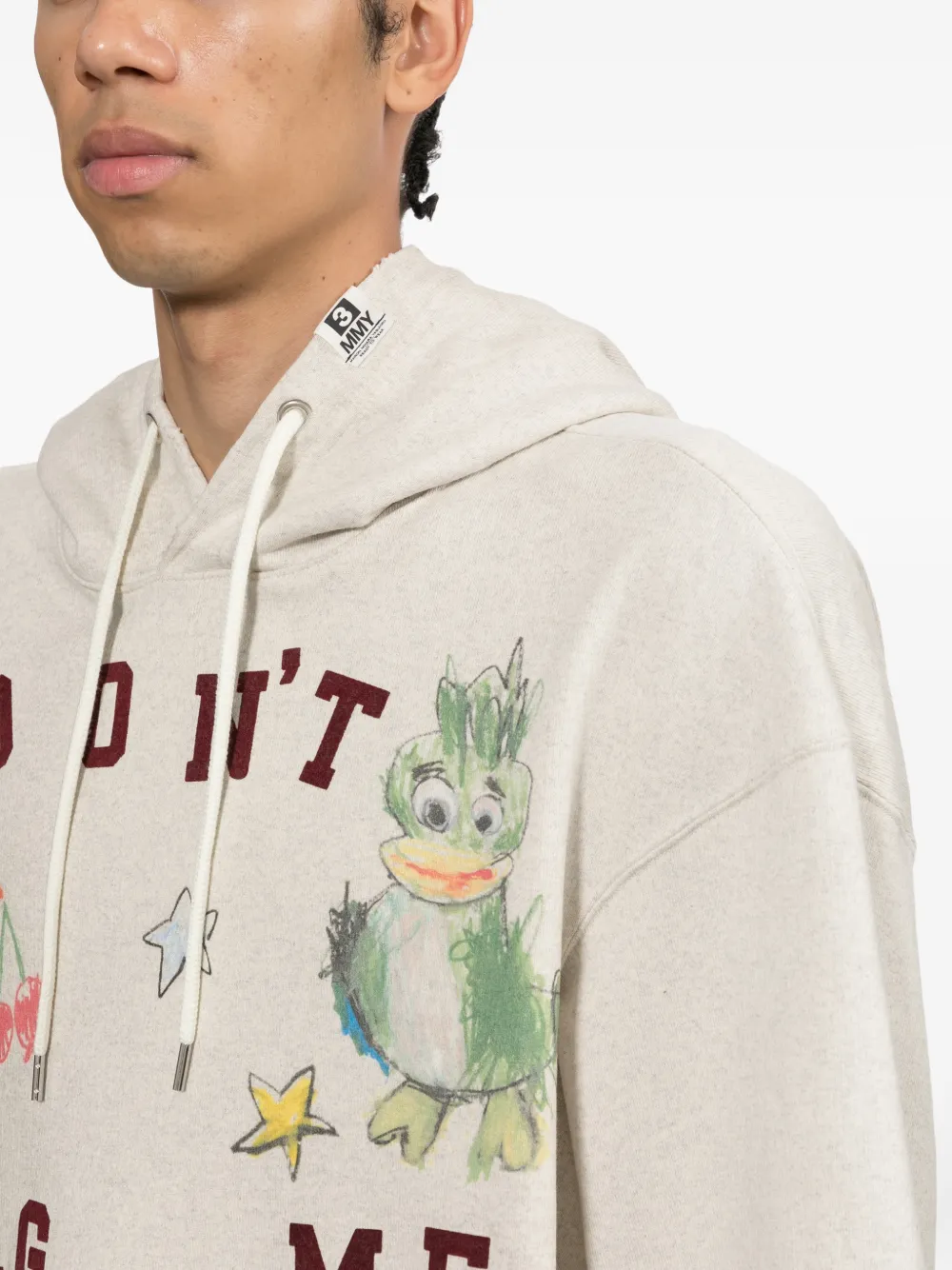 Maison MIHARA YASUHIRO Kids Doodle hoodie met print Beige