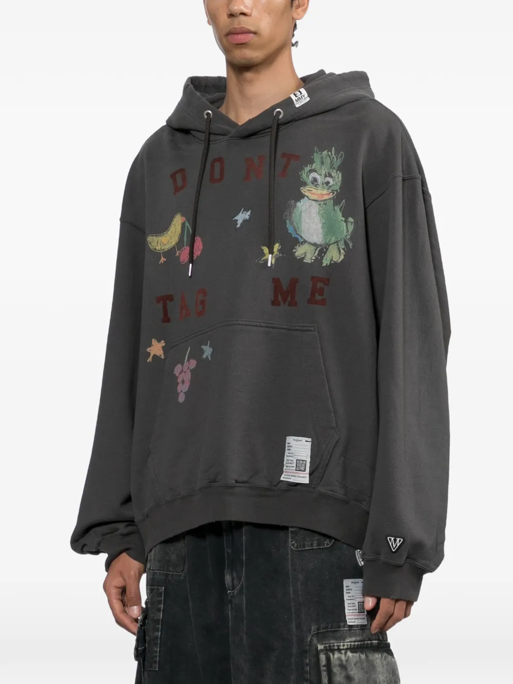 Maison MIHARA YASUHIRO Kids Doodle hoodie met print Grijs