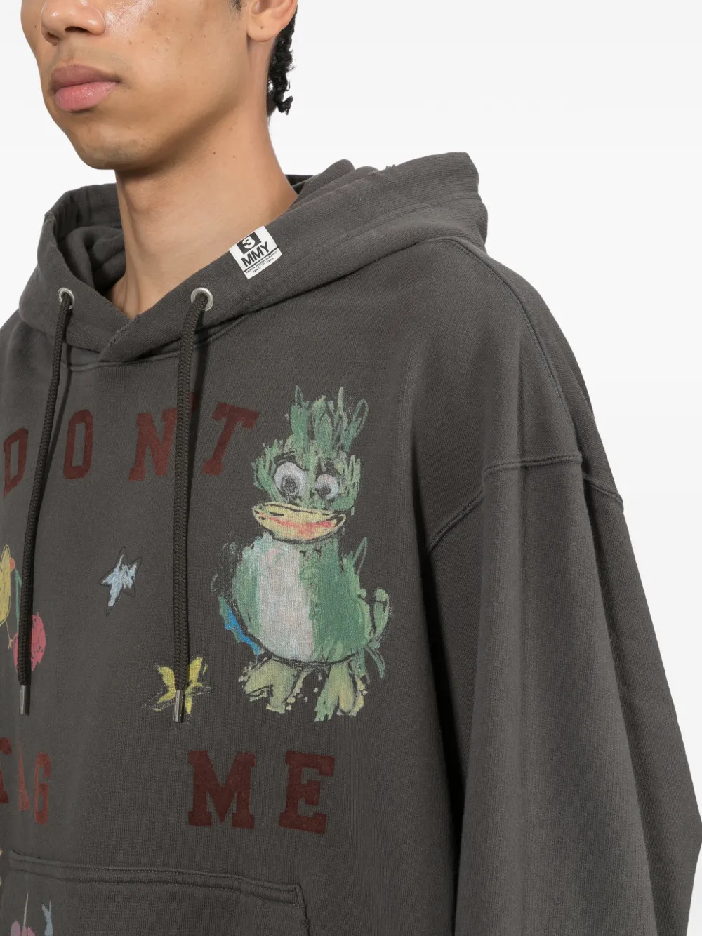 Maison MIHARA YASUHIRO Kids Doodle hoodie met print Grijs