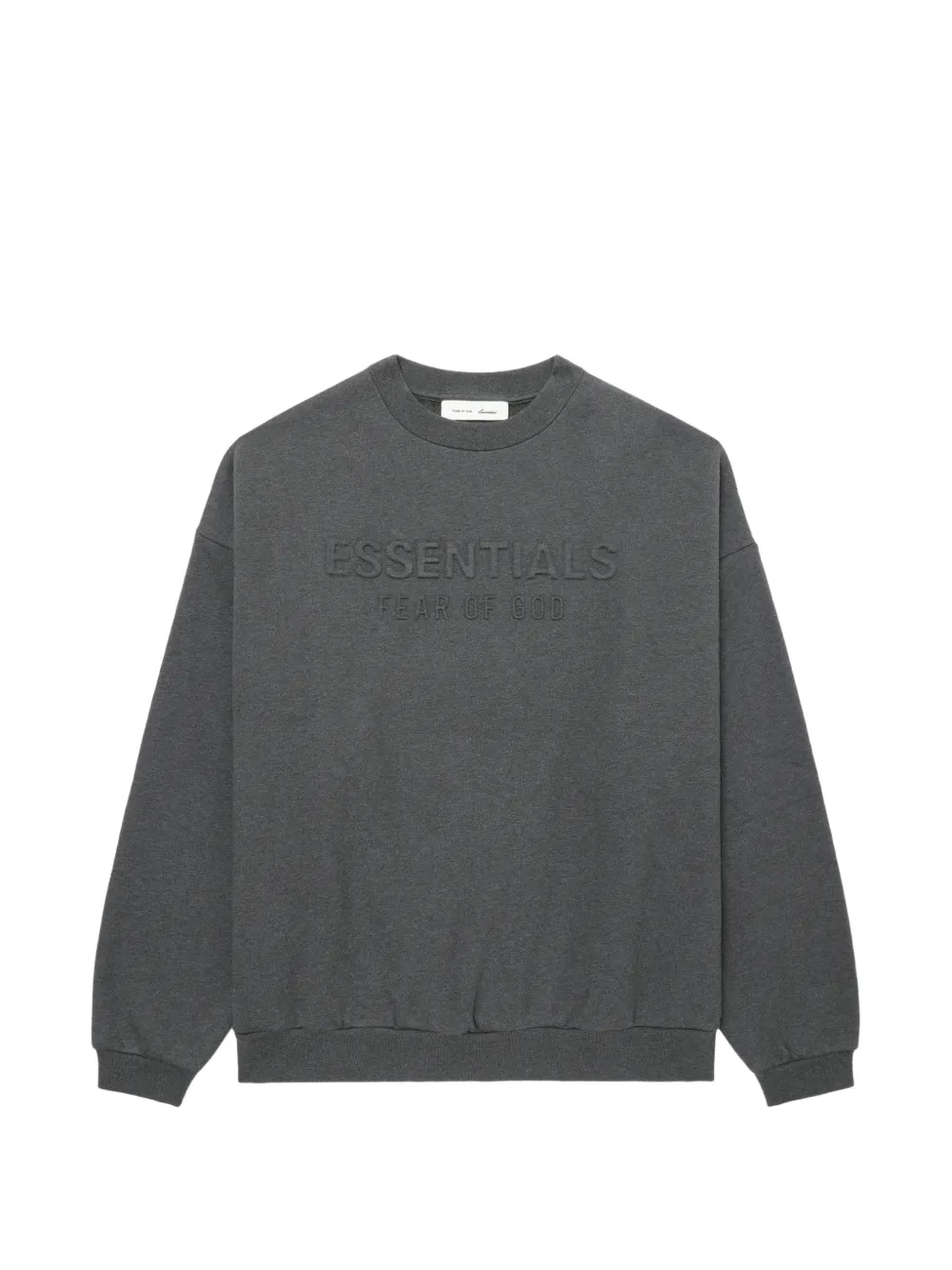 ESSENTIALS logo-embossed crew-neck sweatshirt | gris | Image 1