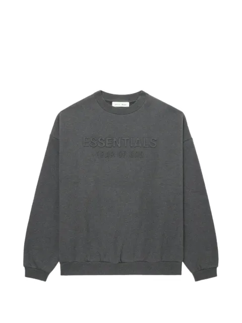 ESSENTIALS logo-embossed crew-neck sweatshirt