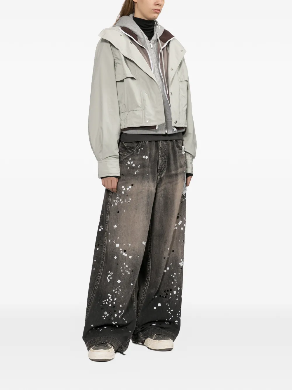 Maison MIHARA YASUHIRO triple layered bomber jacket Grijs
