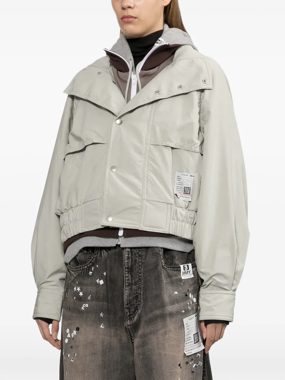 Maison MIHARA YASUHIRO triple layered bomber jacket Grijs