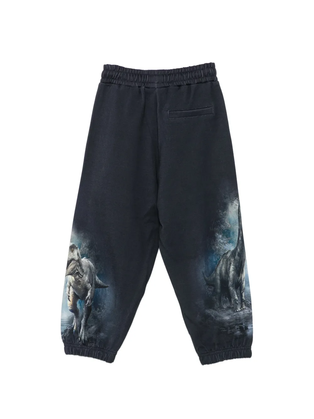 Molo Aimon trainingsbroek met dinosaurus-print Blauw
