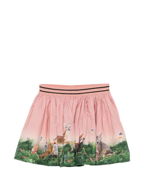 Molo Brenda animal-print pleated skirt