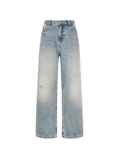 CROQUIS distressed straight-leg jeans