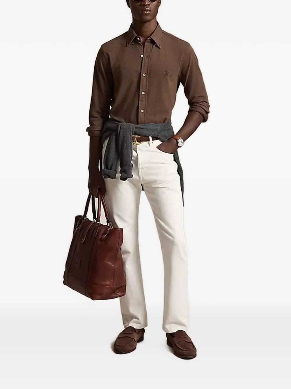 Polo Ralph Lauren Mesh overhemd Bruin