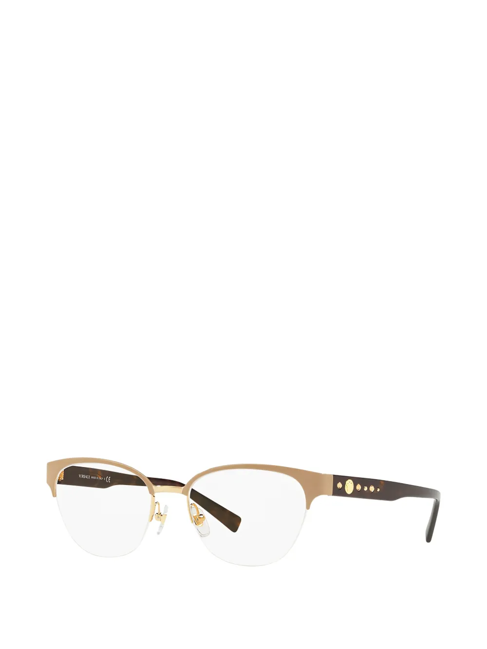 Versace Eyewear cat-eye semi-rimless glasses Beige