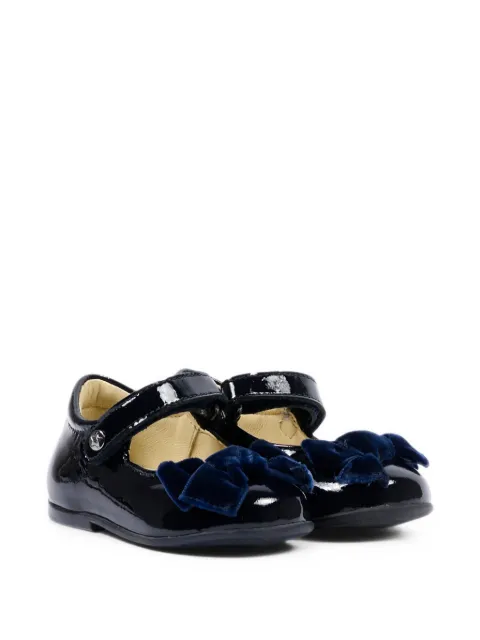 NATURINO Arabesque bow-detail patent-leather ballet flats