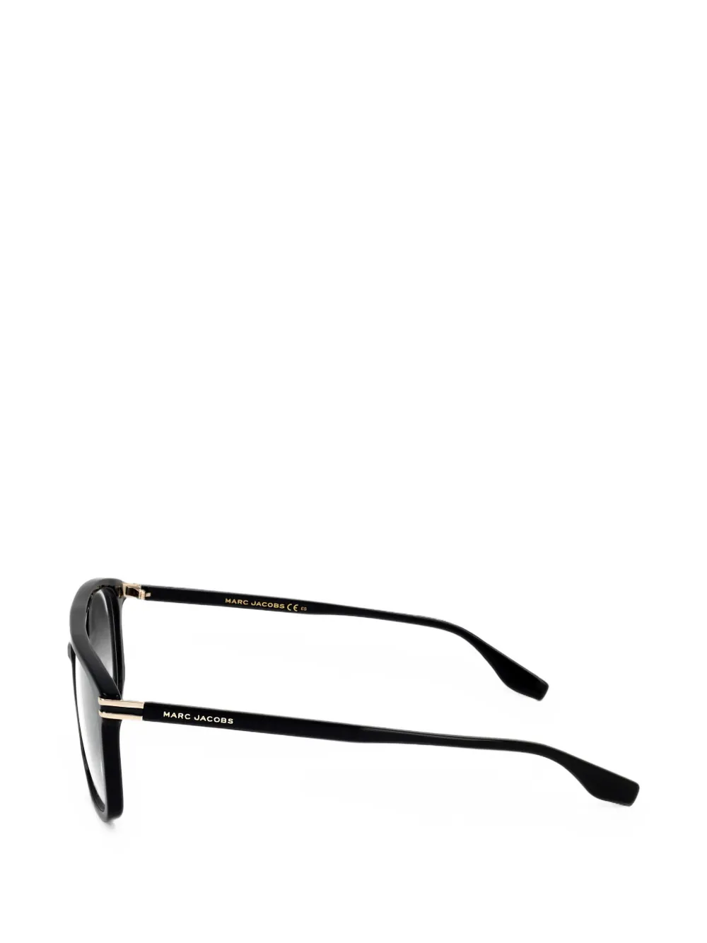 Marc Jacobs Eyewear Zonnebril met vierkant montuur en dubbele neusbrug Zwart
