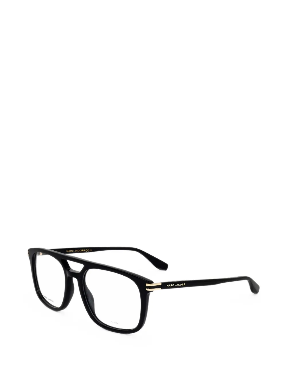 Marc Jacobs Eyewear Zonnebril met vierkant montuur en dubbele neusbrug Zwart
