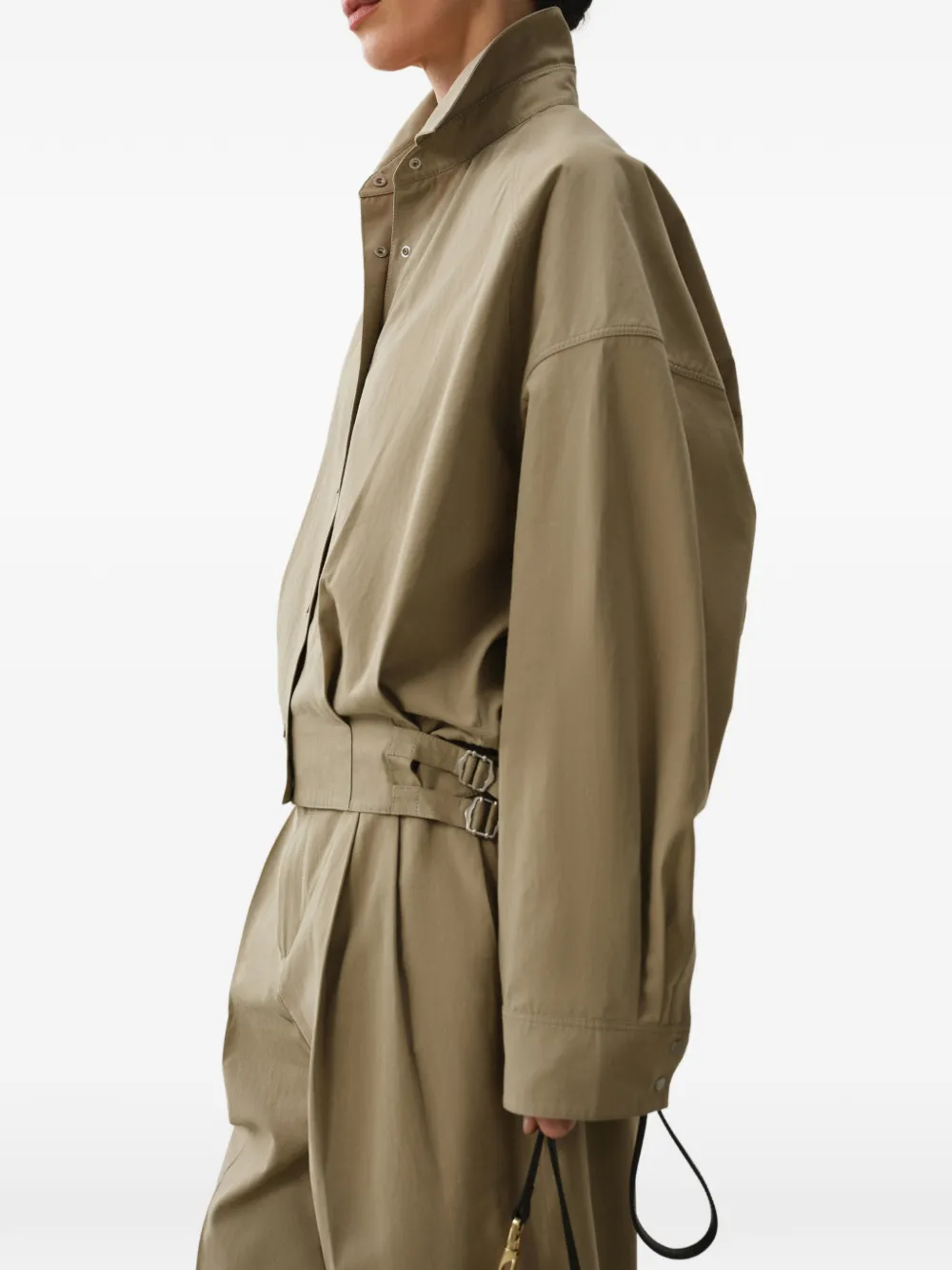 LESS Cropped jack met gesplus Beige