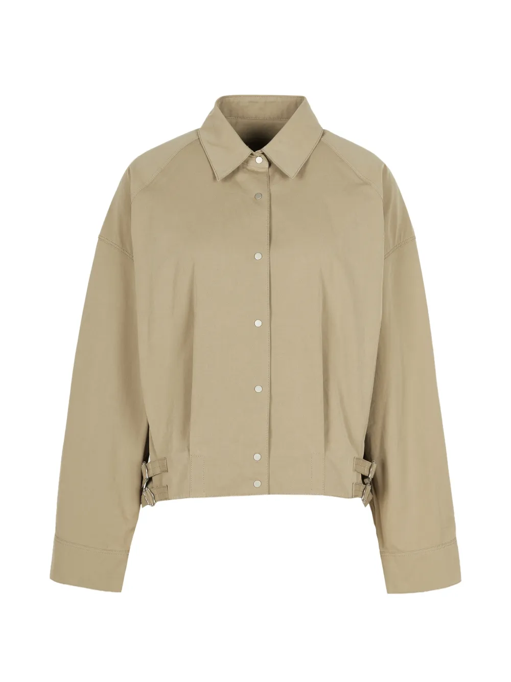 Less Buckle-tab Cropped Jacket In Neutrals