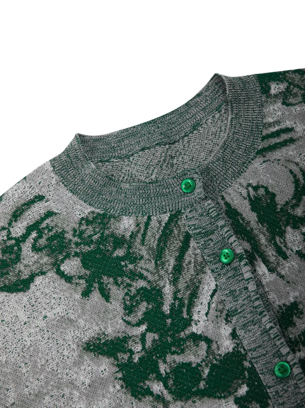 JNBY Gebreid cropped vest met jacquard Grijs