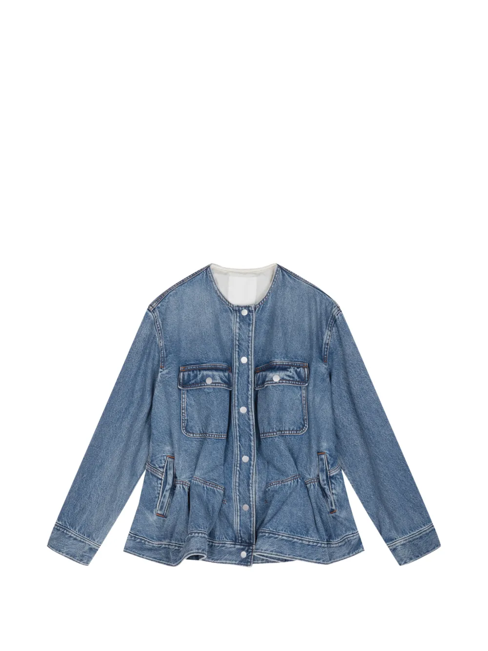 JNBY drawstring cargo-pocket denim jacket - Blu