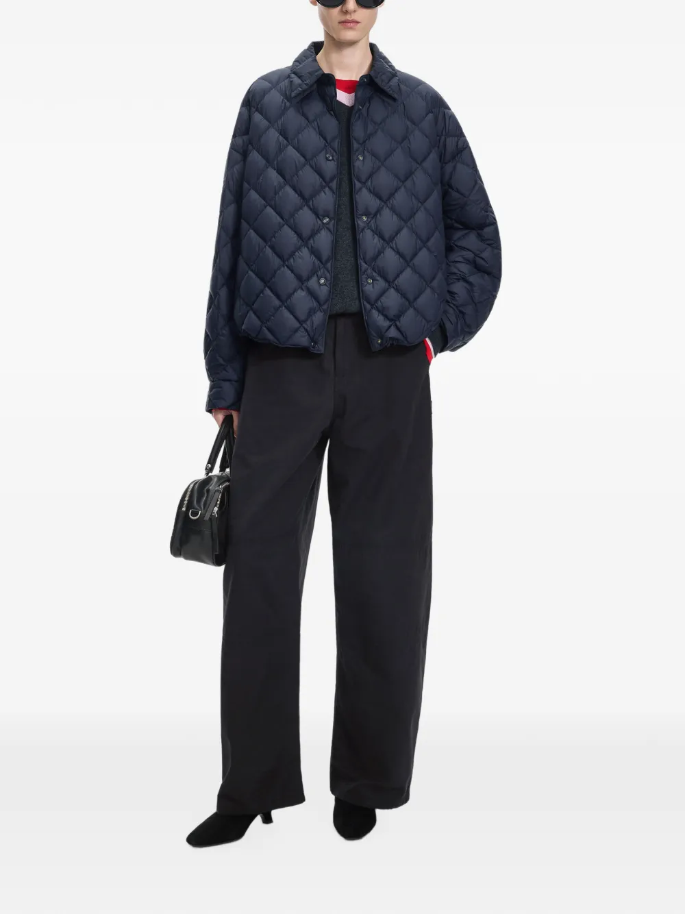 JNBY Ruimvallende straight broek Zwart