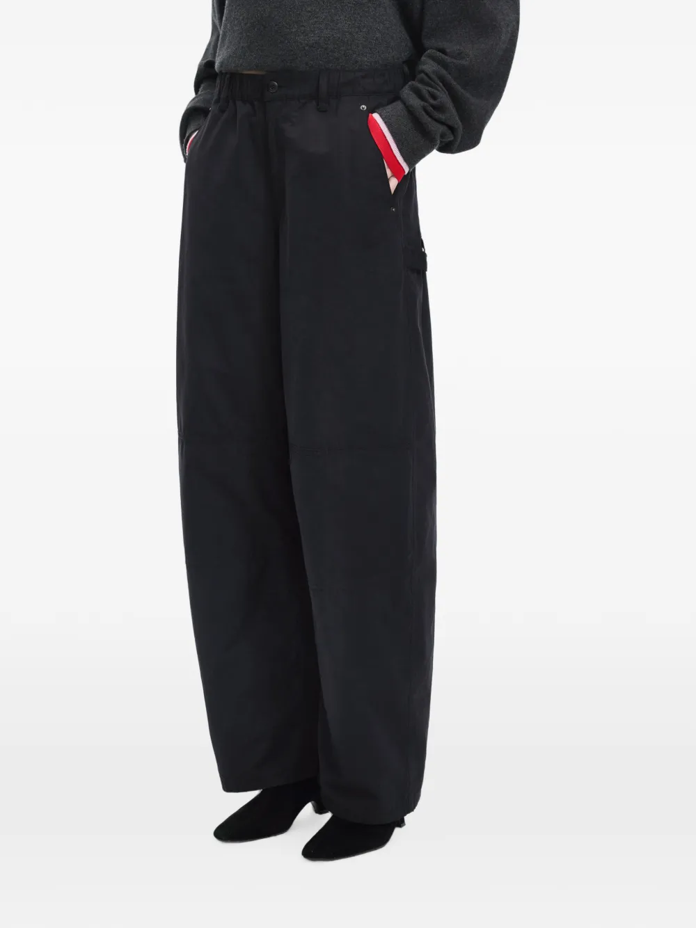 JNBY Ruimvallende straight broek Zwart