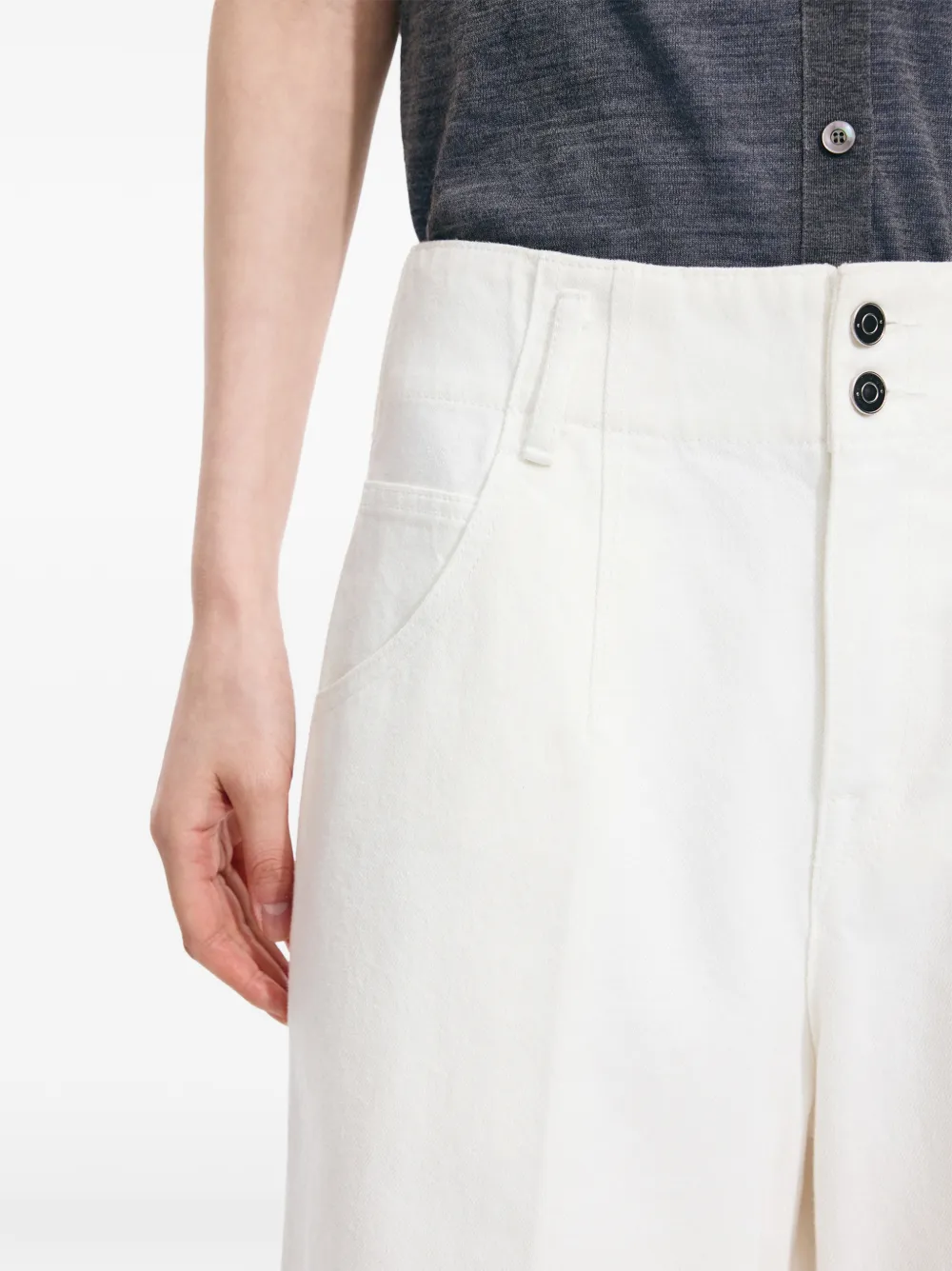 JNBY Shorts met wijde pijpen Wit