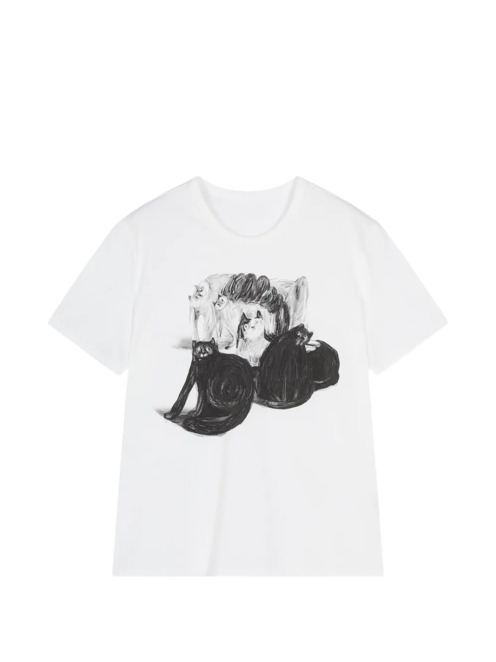 JNBY cat-print short-sleeve T-shirt