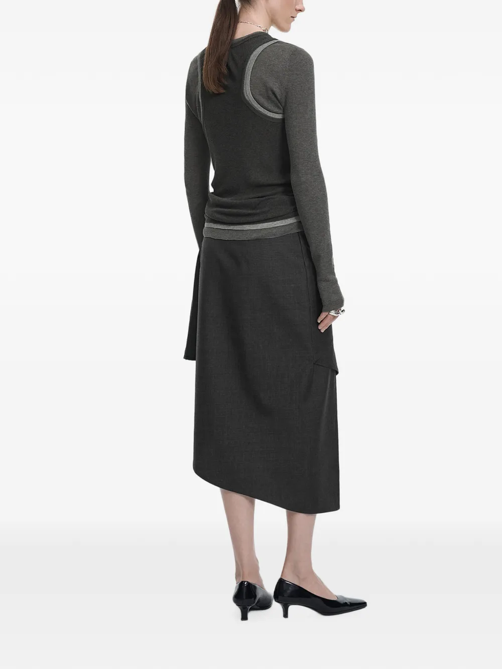 JNBY Asymmetrische midi-rok Grijs