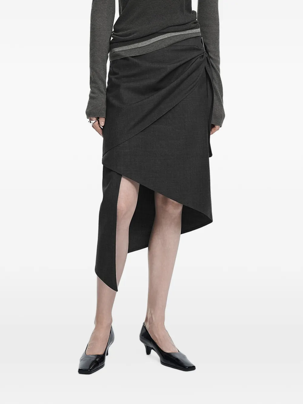 JNBY Asymmetrische midi-rok Grijs