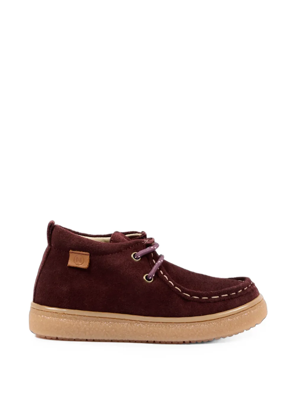 NATURINO suede lace-up ankle boots Paars