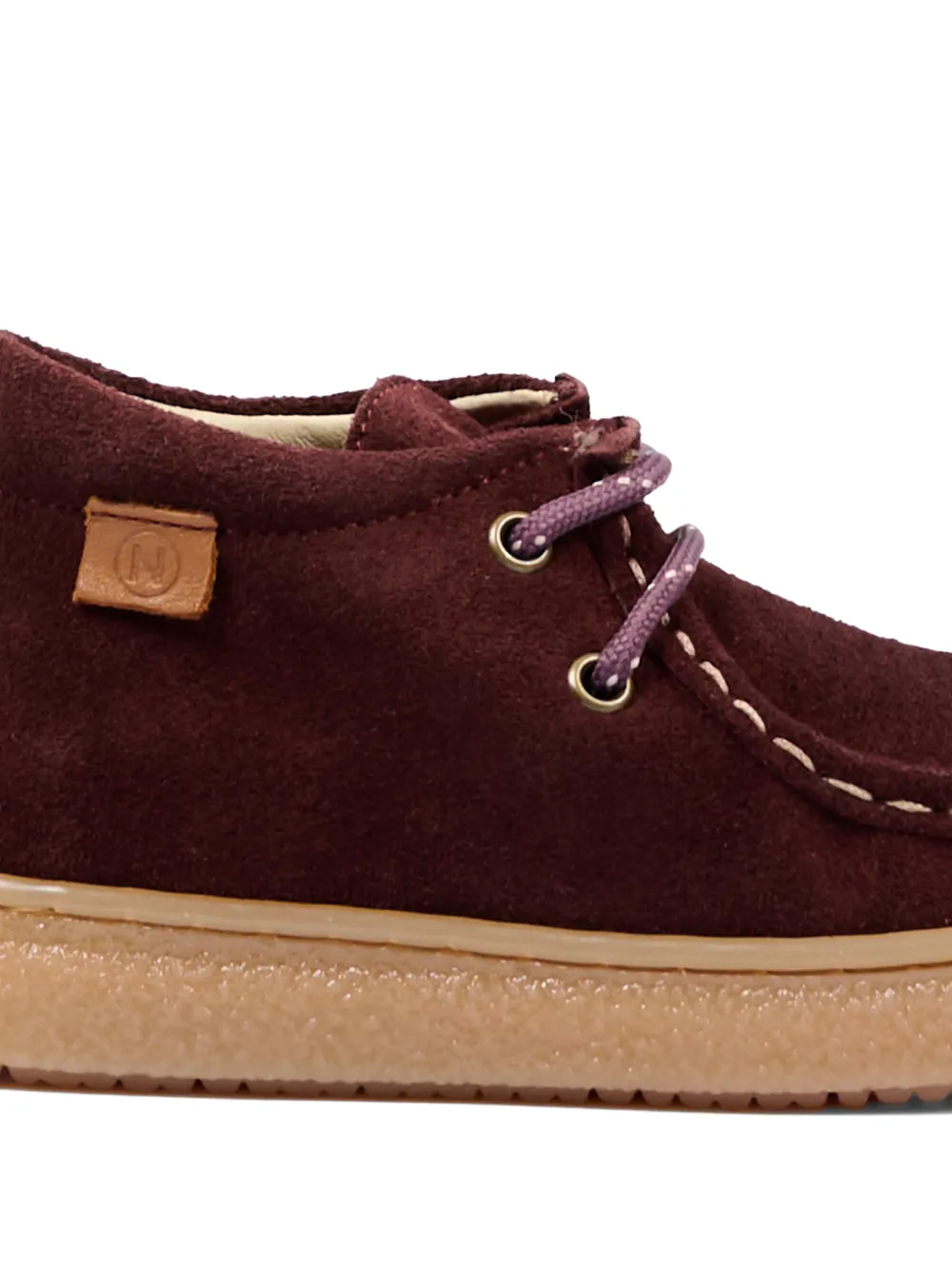 NATURINO suede lace-up ankle boots Paars