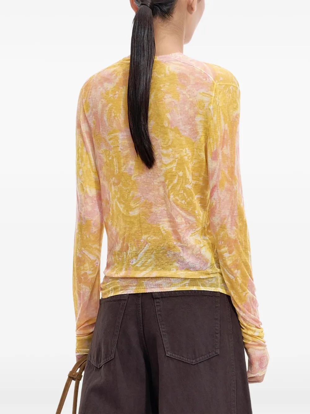 JNBY Wollen vest met abstracte print Geel