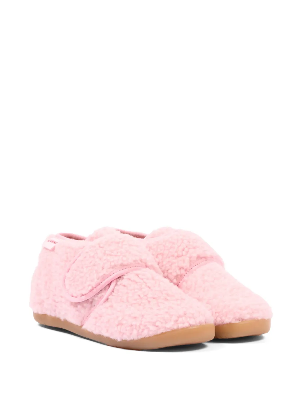NATURINO touch-strap fleece slippers - Rosa