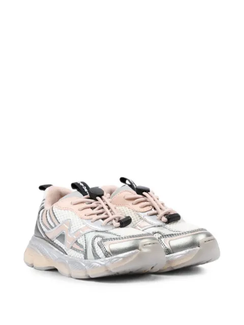 NATURINO metallic-effect mesh sneakers