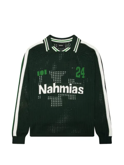 Nahmias logo-knit soccer T-shirt
