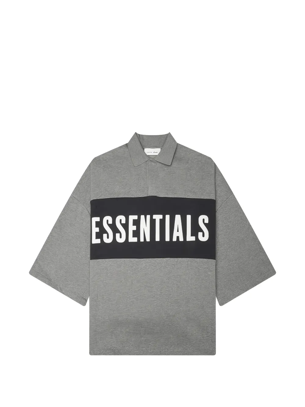 FEAR OF GOD ESSENTIALS Essentials panelled cropped Polo shirt · XXXL